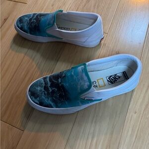 Vans National Geographic ocean sneakers, really fun